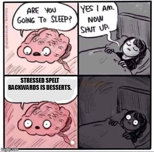 Brain keeping person awake